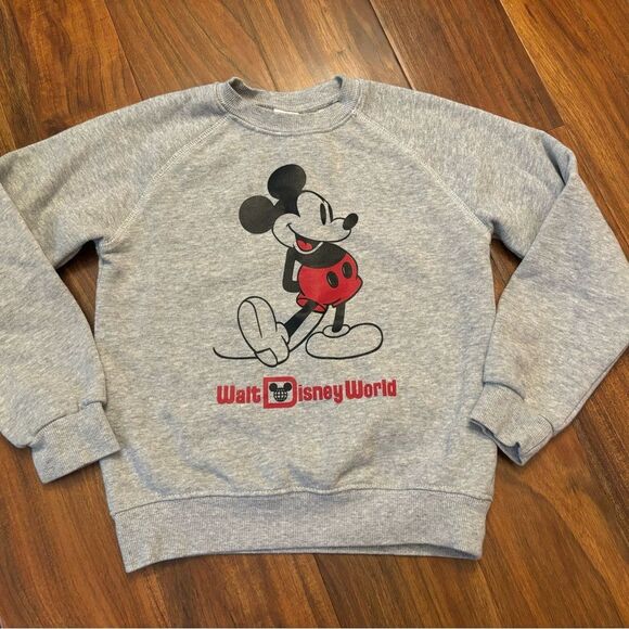 Walt Disney World Mickey Mouse Grey Crewneck Sweatshirt - Picture 1 of 3